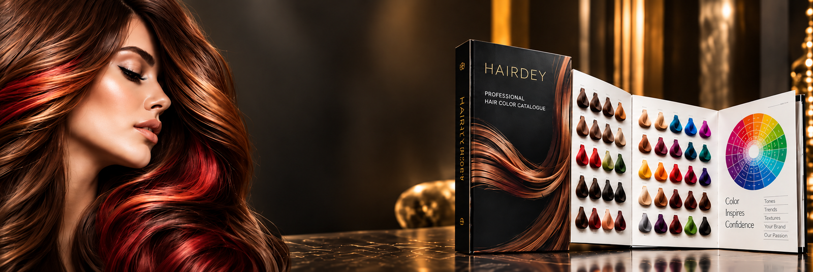 Hair color chart manufacturer — vibrant shade catalogue